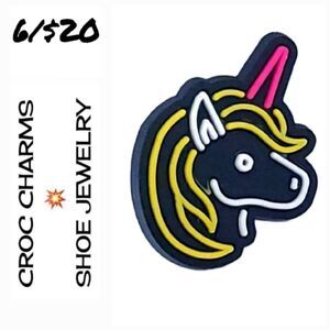 6/$20 Neon Unicorn Handbag Bogg Bag Charm 👜 Croc Shoe Jewelry Jibbitz 🦄